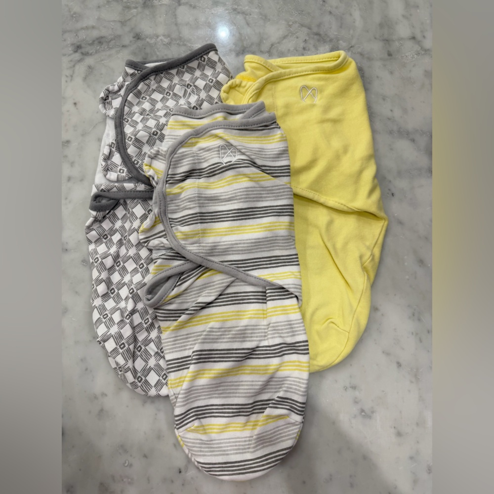 SwaddleMe Yellow and Gray Striped Kids Shorts